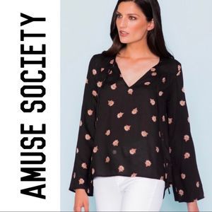 Amuse Society Like Minded Blouse New With Tags